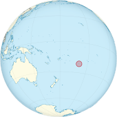 Description de l'image Cook Islands on the globe (Polynesia centered).svg.