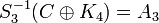 S_3^{-1}(C \oplus K_4) = A_3