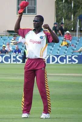 Photographie représentant Darren Sammy, prise en 2010.