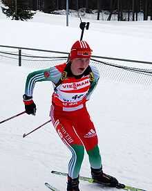Darya Domracheva, en ski de fond