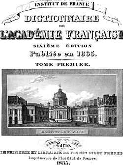 Image illustrative de l'article Dictionnaire de l'Académie française