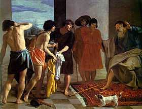 Les frères de Joseph montrent la tunique sanglante de celui-ci à leur père bouleversé.