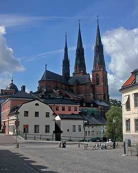 La cathédrale d'Uppsala, achevée au XVe siècle.