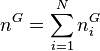 n^G = \sum_{i=1}^N n_i^G