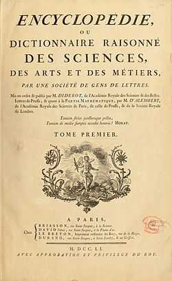 Image illustrative de l'article Encyclopédie ou Dictionnaire raisonné des sciences, des arts et des métiers