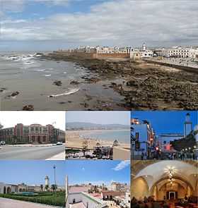 Médina fortifiée d'Essaouira, inscrite au patrimoine mondial de l'UNESCO, au bord de l'Atlantique.