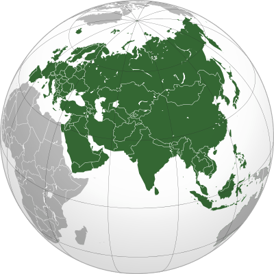 Carte de localisation de l'Eurasie.