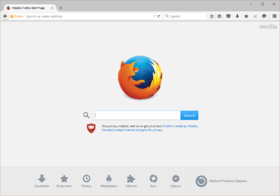 Page d’accueil de Mozilla Firefox.