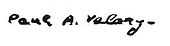 Signature de Paul Valéry