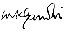 Signature de Mahatma Gandhi