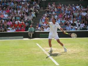 Goran Ivanisevic au service à Wimbledon