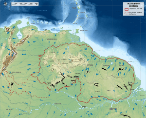 Carte du bouclier guyanais