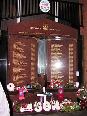 Liverpool Memorial à la mémoire des 96 victimes de la tragédie de Hillsborough