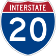 Panneau de l'Interstate 20