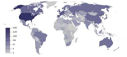 Carte des principaux pays investisseurs à fin 2013