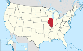 Carte des États-Unis avec l'Illinois en rouge.SurnomLand of Lincoln, The Prairie State, Corn StateEn français : « Le pays de Lincoln, L'État des plaines, L'État du maïs »DeviseState sovereignty, national union« Souveraineté d'État, union nationale »