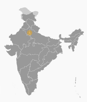 Localisation du territoire en Inde.