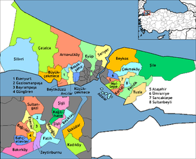 Districts de la province d'Istanbul