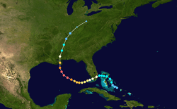 Parcours de l’ouragan Katrina