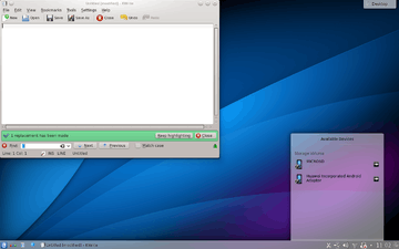 Un bureau sous KDE 4.10.