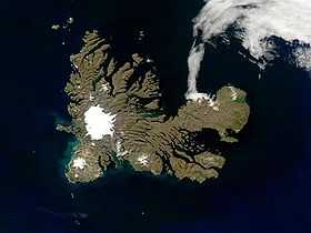 Image satellite de l'archipel des Kerguelen.