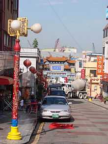 Photographie d'une rue de Chinatown en 2006