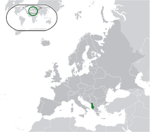Description de l'image Location_Albania_Europe.png.