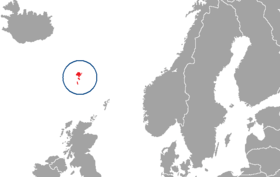 Carte de localisation des Îles Féroé.