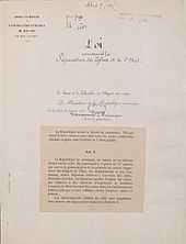 Description de l'image Loi de séparation des églises et de l’État. Page 1 - Archives Nationales - AE-II-2991.jpg.