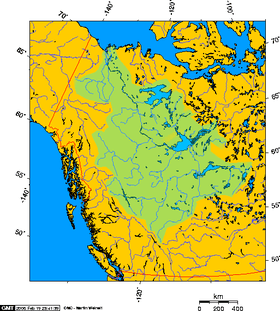 Bassin du fleuve Mackenzie.