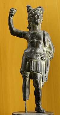 Mars cuirassé, figurine en bronze,  - s