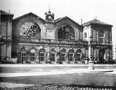 Gare Montparnasse vers 1871 - Cliché de Charles Marville.