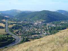 L'autoroute A75 à Massiac