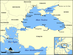 Carte de la mer Noire.