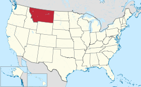 Carte des États-Unis avec le Montana en rouge.SurnomTreasure StateEn français : « L'État du Trésor »DeviseOro y plata (espagnol)« L'or et l'argent »