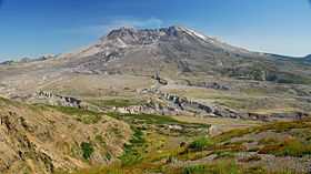 Le mont Saint Helens depuis Johnston Ridge, 31 juillet 2007.