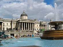 Vue du bâtiment de la National Gallery à Londres