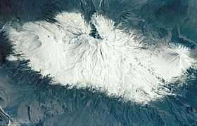 Vue du mont Ararat depuis la Station spatiale internationale.