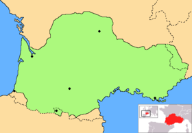 Localisation de l'Occitanie en Europe