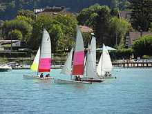 Régate entre amateurs sur le Lac de Paladru.