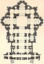 plan de la basilique selon Maderno