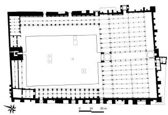 Plan d’architecte de la Grande Mosquée de Kairouan.
