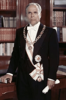Portrait officiel du président Bourguiba en 1960.