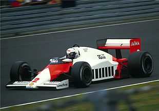 Photo d'Alain Prost au Grand Prix d'Allemagne 1985.