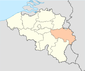 Localisation de la province en Belgique