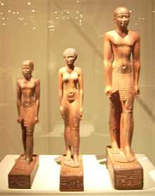 Trois statues, Psammétique Ier, sa femme et son fils