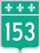 Panneau route 153