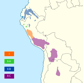 Aire linguistique du quechua en Amérique du sud