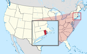 Carte des États-Unis avec l'État de Rhode Island en rouge.SurnomThe Ocean State, Little RhodyEn français : « L'État de l'Océan, Petit Rhody »DeviseHope« L'Espoir »