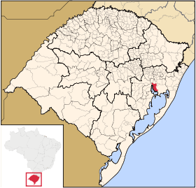 Localisation de Porto Alegre sur une carte